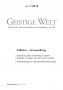 Cover der Zeitschrift Geistige Welt, Heft 1/2014 zum Thema Odlehre – Umwandlung