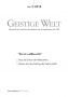 Cover der Zeitschrift Geistige Welt, Heft 2/2014 zum Thema Es ist vollbracht
