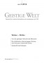 Cover der Zeitschrift Geistige Welt, Heft 3/2014 zum Thema Woher – Wohin