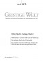 Cover der Zeitschrift Geistige Welt, Heft 6/2015 zum Thema Stille Nacht, heilige Nacht