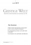 Cover der Zeitschrift Geistige Welt, Heft 6/2017 zum Thema Gewissen