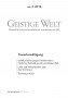 Cover der Zeitschrift Geistige Welt, Heft 2/2018 zum Thema Trauerbewältigung