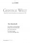 Cover der Zeitschrift Geistige Welt, Heft 6/2020 zum Thema Das Abendmahl
