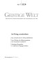 Cover der Zeitschrift Geistige Welt, Heft 1/2024 zum Thema Im Krieg verstorben